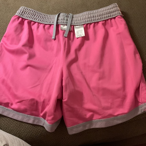 Pink & grey basketball type shorts - Picture 3 of 4
